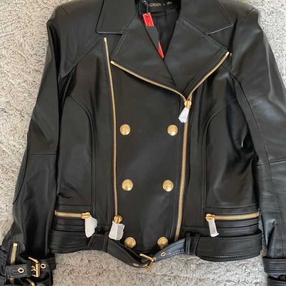 leather jacket hm